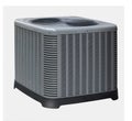 Outdoor air conditioning and heat pump unit, silhouetted on white with path Royalty Free Stock Photo