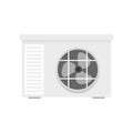 Outdoor air unit conditioner icon, flat style Royalty Free Stock Photo