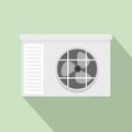 Outdoor air unit conditioner icon, flat style Royalty Free Stock Photo