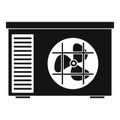 Outdoor air unit conditioner icon, simple style Royalty Free Stock Photo