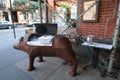 Outdoor area of a Restaurant in NYC Royalty Free Stock Photo