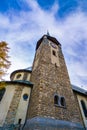 Tower Clock Building In Austria