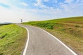 Outdoor asphalt road, exercise bike paths on the hill Royalty Free Stock Photo