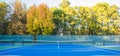 Outdoor Asphalt Tennis Courts Background