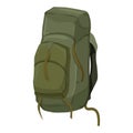 outdoor backpack camp cartoon vector illustration