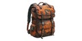 Outdoor Backpack with Straps and Pockets Isolated on Transparent Background