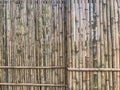Outdoor Bamboo fence background texture Royalty Free Stock Photo