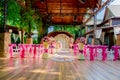 The outdoor banquet hall is used for off-site registration and anniversaries Royalty Free Stock Photo
