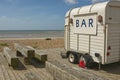 Outdoor bar on Littlehampton beach, England