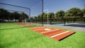 baseball and softball batting cages depicted in a 3D rendering Royalty Free Stock Photo