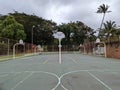 Outdoor Basketball Court at Naalehu Park Royalty Free Stock Photo