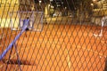 Outdoor basketball court at night Royalty Free Stock Photo