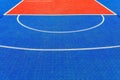 Outdoor basketball court plastic flooring tile detail Royalty Free Stock Photo