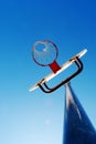Outdoor Basketball Hoop with Blue Sky Royalty Free Stock Photo