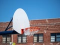 Outdoor basketball hoop with the net swishing after a made shot Royalty Free Stock Photo