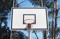 Outdoor Basketball hoop on an Urban outdoor playground