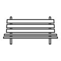 Outdoor bench icon, outline style