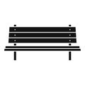 Outdoor bench icon, simple style