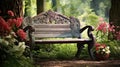 outdoor bench a Royalty Free Stock Photo