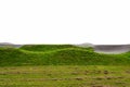 Outdoor bike track with moguls. Asphalt track with slopes covered with grass