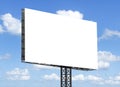 Outdoor billboard on blue sky background with clipping path Royalty Free Stock Photo