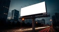 Outdoor Billboard Mockup with Fully Empty Display Area Advertising Royalty Free Stock Photo