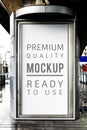 Outdoor billboard mockup isolated branding Royalty Free Stock Photo