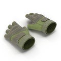 Outdoor Blackhawk short finger gloves US Soldier on white. 3D illustration Royalty Free Stock Photo