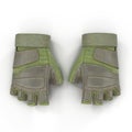 Outdoor Blackhawk short finger gloves US Soldier on white. Top view. 3D illustration Royalty Free Stock Photo