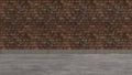 outdoor brick and concrete texture mixed space abstract street modern 3d rendering background design material