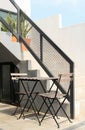 Outdoor brown steel furniture