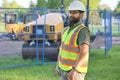 Outdoor builder portrait, construction worker