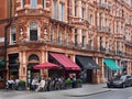 Outdoor cafe in Mayfair Royalty Free Stock Photo