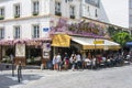 Outdoor cafe in Montmartre, Paris, France Royalty Free Stock Photo