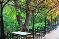 Outdoor Cafe in the National Garden in Athens, Greece Royalty Free Stock Photo