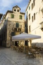 Outdoor cafe in old town, Split, Croatia Royalty Free Stock Photo