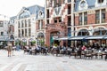 outdoor cafe on Piazza Square in Batumi in autumn