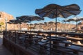 Outdoor cafe seating, Hoover Dam Royalty Free Stock Photo