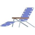 Outdoor camp-cot bed or beach deck chair icon vector Royalty Free Stock Photo