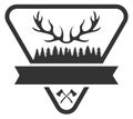Outdoor camping club emblem. Nature explorer logo