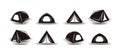 Outdoor camping tents vector icon logo elements