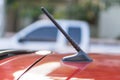 Outdoor car radio antenna., transport concept. Royalty Free Stock Photo