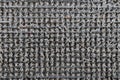 Outdoor carpet fibers closeup. Top view of door mat carpet bristles.