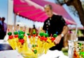 Outdoor catering and cocktail. Food events and celebrations.Fruit