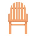 Outdoor chair icon cartoon vector. Wooden furniture Royalty Free Stock Photo