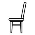 Outdoor chair icon outline vector. Picnic home furniture