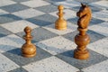 Outdoor chess game Royalty Free Stock Photo