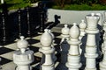 Outdoor chess game Royalty Free Stock Photo