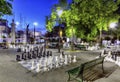 Outdoor chessgame, Bastions park, Geneva Royalty Free Stock Photo