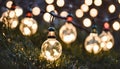 Outdoor Christmas light decorations in a